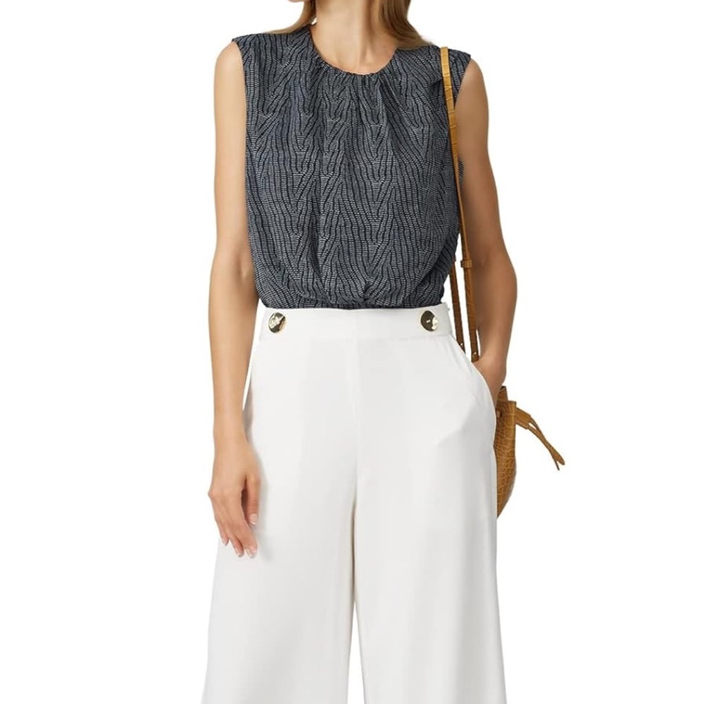 Derek Lam 10 Crosby Pleated Crinkle Blouse 44 6